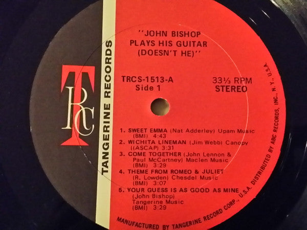 John Bishop (2) - John Bishop Plays His Guitar (Doesn't He) - LP
