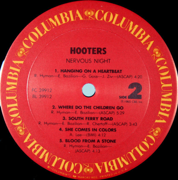 Hooters* - Nervous Night - LP