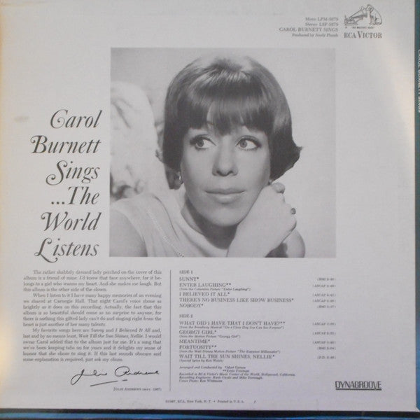 Carol Burnett - Carol Burnett Sings - LP