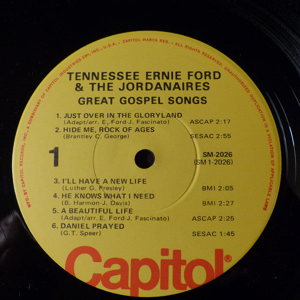 Tennessee Ernie Ford And The Jordanaires - Great Gospel Songs - LP