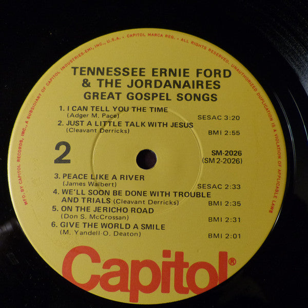 Tennessee Ernie Ford And The Jordanaires - Great Gospel Songs - LP