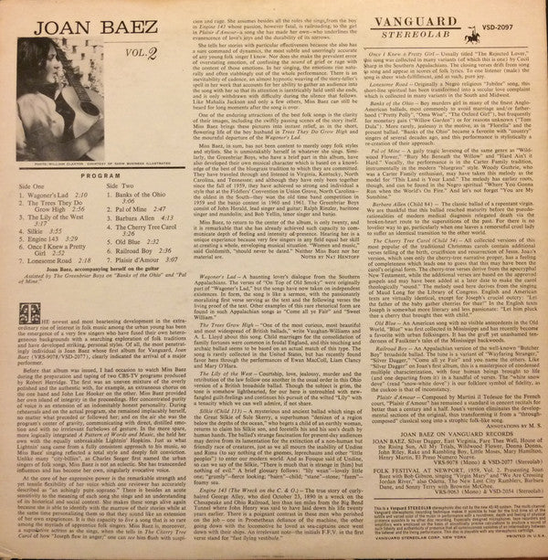 Joan Baez - Joan Baez Vol. 2 - LP