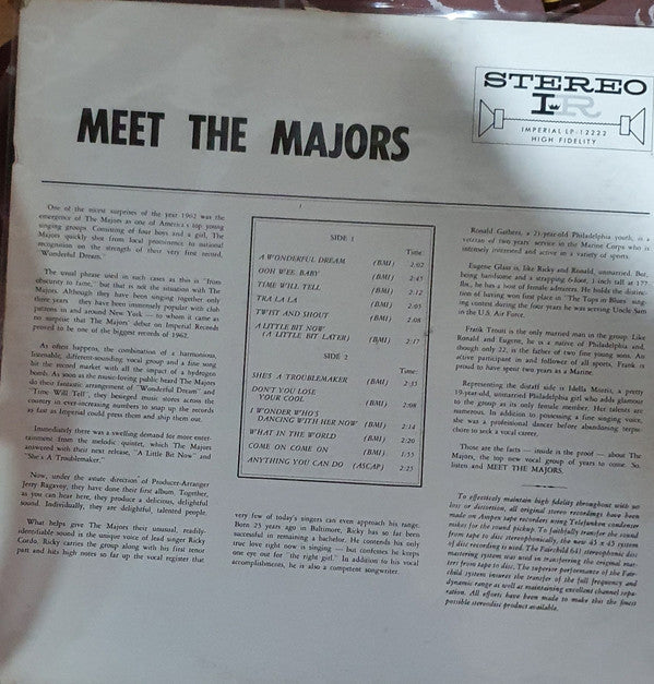 The Majors - Meet The Majors - LP