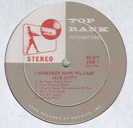 Jack Scott - I Remember Hank Williams - LP