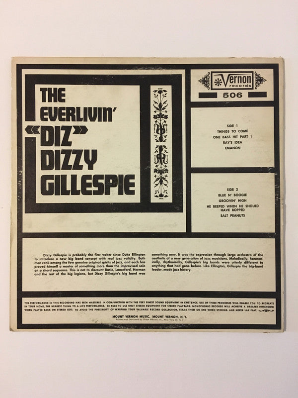 Dizzy Gillespie - The Everlivin' "Diz" - LP