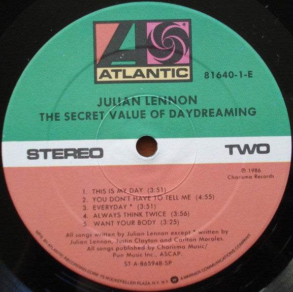 Julian Lennon - The Secret Value Of Daydreaming - LP