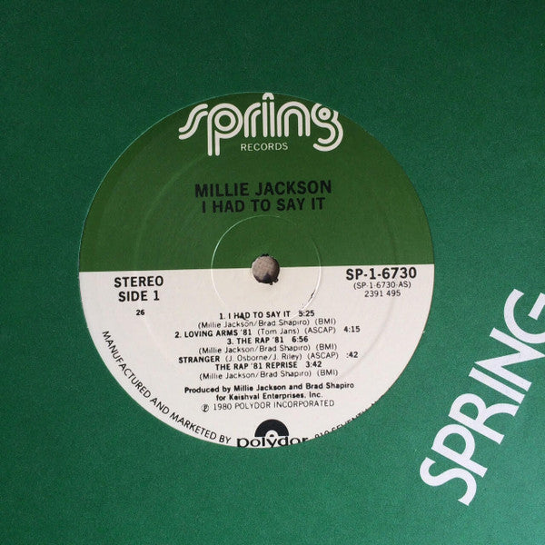 Millie Jackson - I Had To Say It - LP