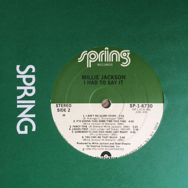 Millie Jackson - I Had To Say It - LP