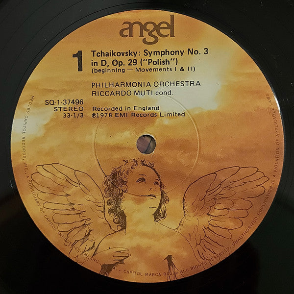 Tchaikovsky* / Philharmonia Orchestra, Riccardo Muti - Symphony No. 3 in D ["Polish"] - LP