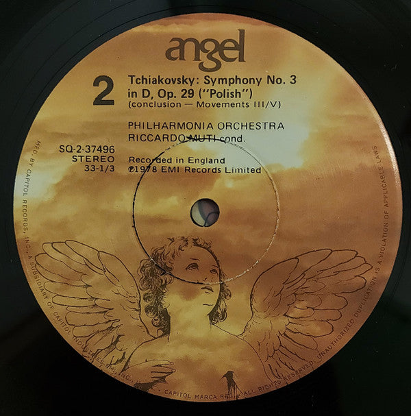 Tchaikovsky* / Philharmonia Orchestra, Riccardo Muti - Symphony No. 3 in D ["Polish"] - LP