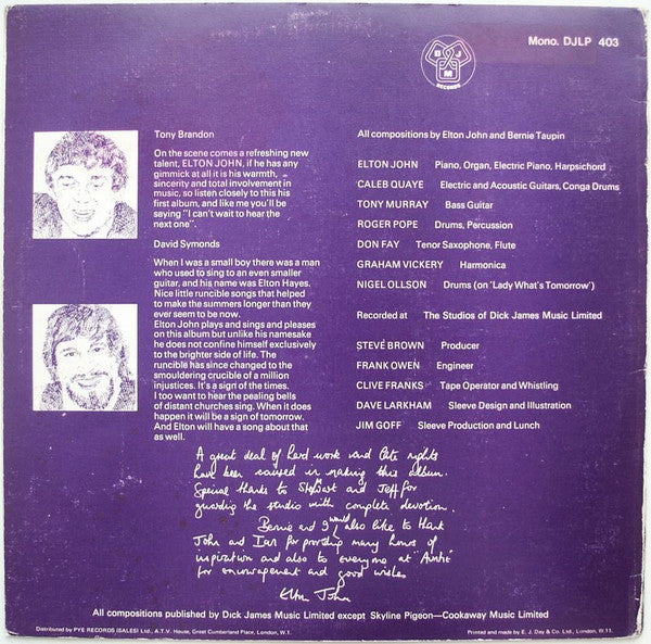 Elton John - Empty Sky - LP