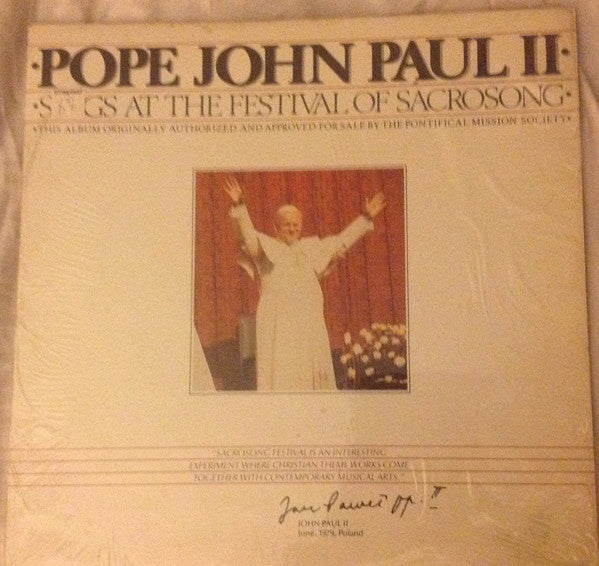 Pope John Paul II* - Sings At The Festival Of Sacrosong - LP