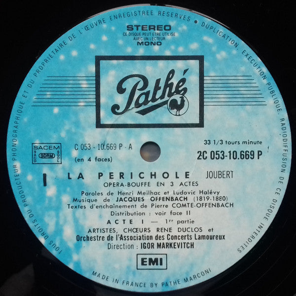 Offenbach*, Suzanne Lafaye, Raymond Amade, Louis Noguera, Igor Markevitch - La Périchole - LP