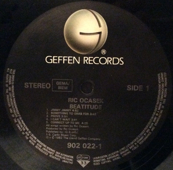 Ric Ocasek - Beatitude - LP