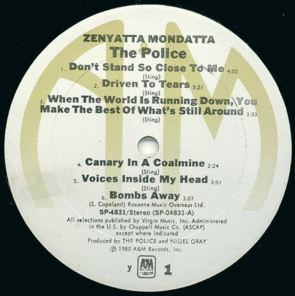 The Police - Zenyatta Mondatta - LP