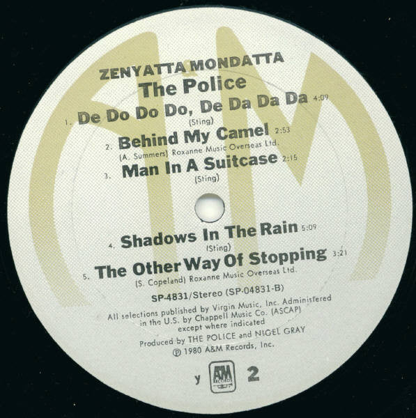 The Police - Zenyatta Mondatta - LP