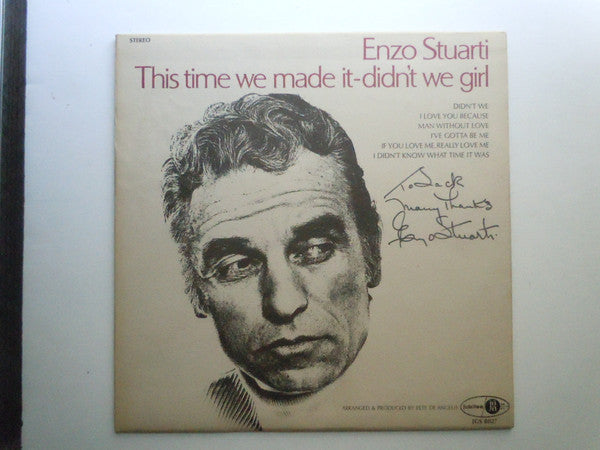 Enzo Stuarti - This Time We Made It - Didn't We Girl - LP