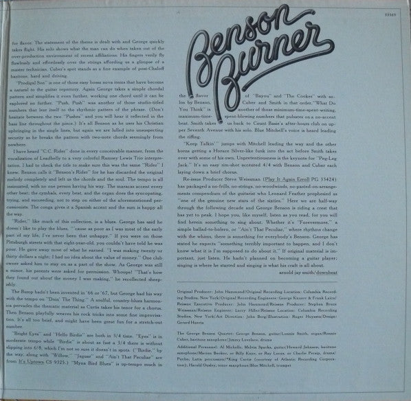 George Benson - Benson Burner - LP