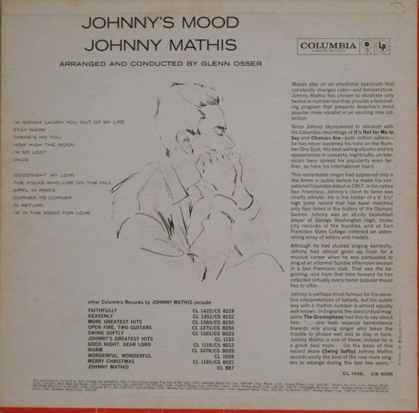 Johnny Mathis - Johnny's Mood - LP