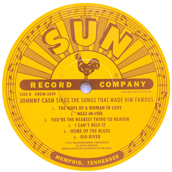 Johnny Cash - Sings The Songs That Made Him Famous - LP