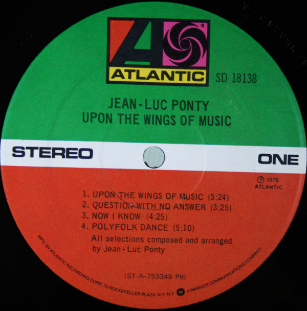 Jean-Luc Ponty - Upon The Wings Of Music - LP