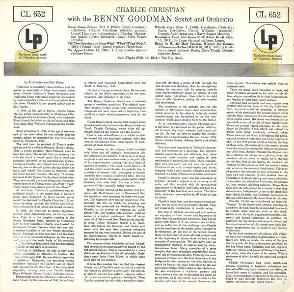Charlie Christian With The Benny Goodman Sextet* And Orchestra* - With The Benny Goodman Sextet And Orchestra - LP
