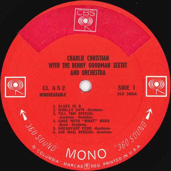 Charlie Christian With The Benny Goodman Sextet* And Orchestra* - With The Benny Goodman Sextet And Orchestra - LP