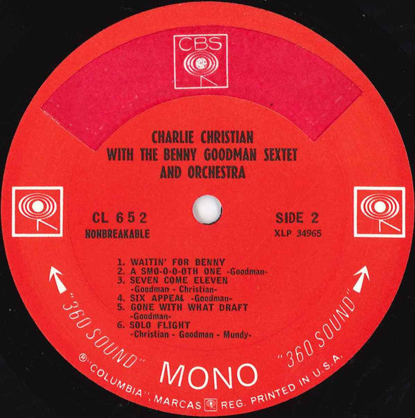 Charlie Christian With The Benny Goodman Sextet* And Orchestra* - With The Benny Goodman Sextet And Orchestra - LP