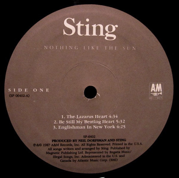 Sting - ...Nothing Like The Sun - LP