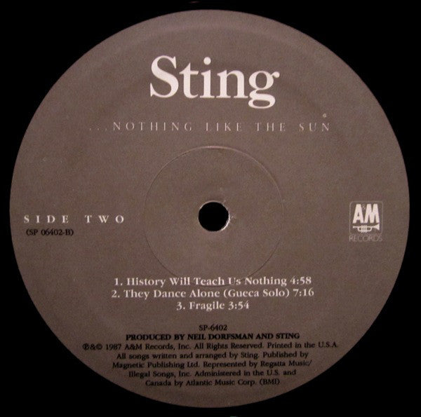 Sting - ...Nothing Like The Sun - LP