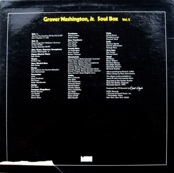 Grover Washington, Jr. - Soul Box Vol. 2 - LP