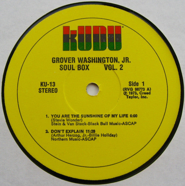 Grover Washington, Jr. - Soul Box Vol. 2 - LP