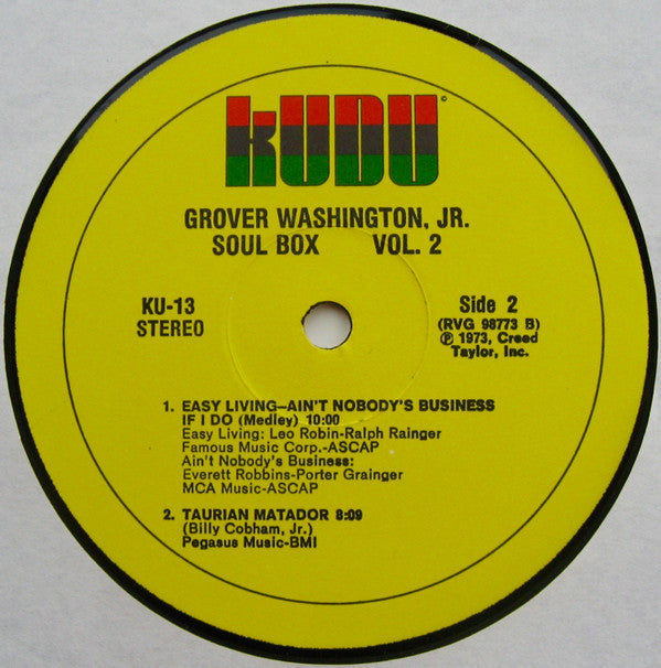 Grover Washington, Jr. - Soul Box Vol. 2 - LP