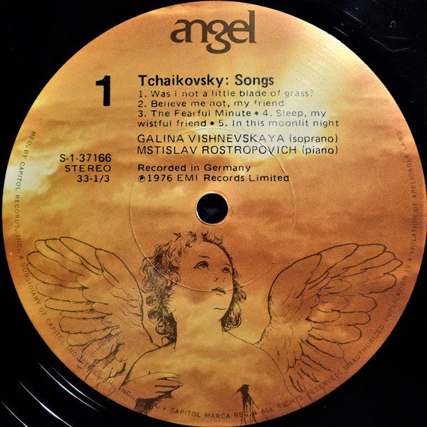 Tchaikovsky*, Galina Vishnevskaya, Mstislav Rostropovitch* - Tchaikovsky Songs - LP
