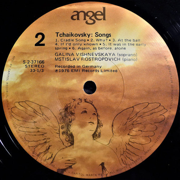 Tchaikovsky*, Galina Vishnevskaya, Mstislav Rostropovitch* - Tchaikovsky Songs - LP