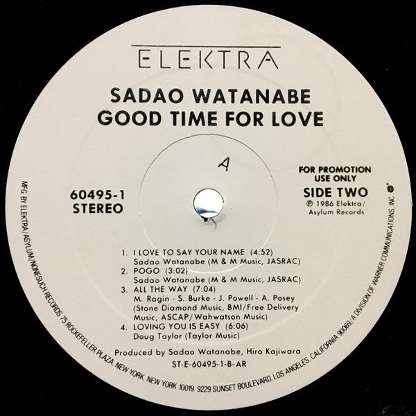 Sadao Watanabe - Good Time For Love - LP