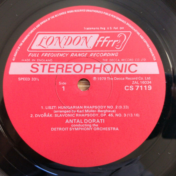 The Detroit Symphony Orchestra*, Antal Dorati - Rhapsody! - LP