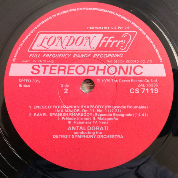 The Detroit Symphony Orchestra*, Antal Dorati - Rhapsody! - LP
