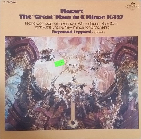 Wolfgang Amadeus Mozart, Raymond Leppard, New Philharmonia Orchestra, John Alldis Choir - The Great Mass in C minor, K.427 - LP