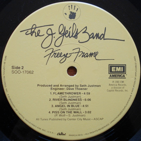 The J. Geils Band - Freeze-Frame - LP