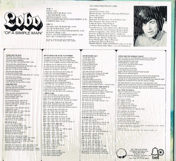 Lobo  - Of A Simple Man - LP