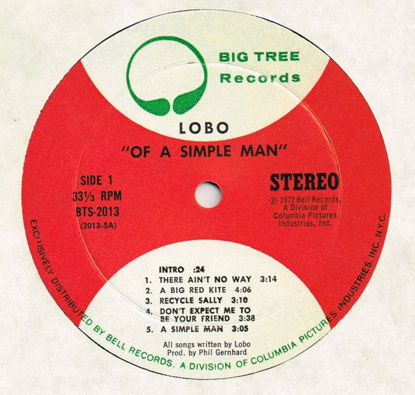 Lobo  - Of A Simple Man - LP