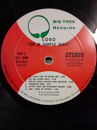 Lobo  - Of A Simple Man - LP