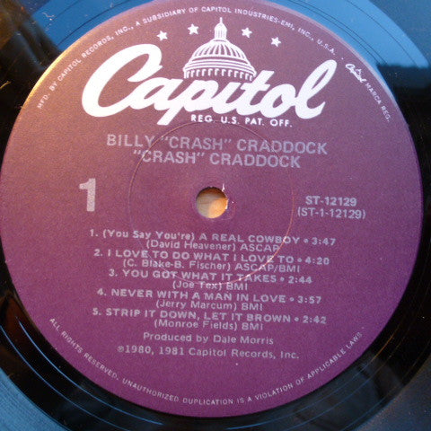 Crash Craddock* - Crash Craddock - LP