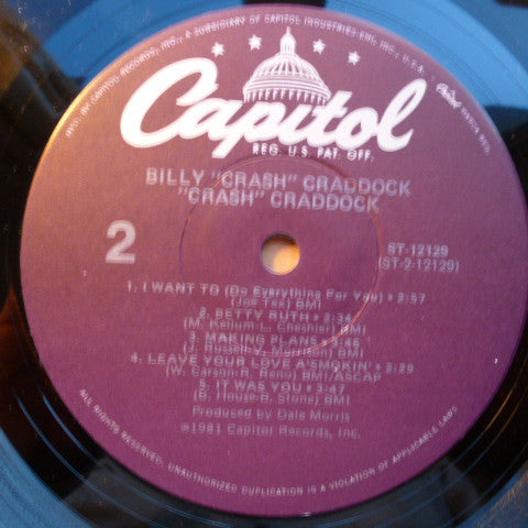 Crash Craddock* - Crash Craddock - LP