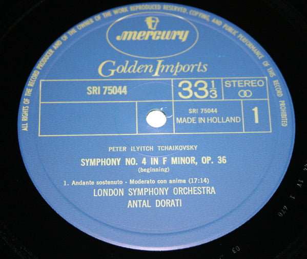 Tchaikovsky*, Antal Dorati Conducting London Symphony Orchestra - Symphony No. 4 In F Minor, Opus 36 - LP