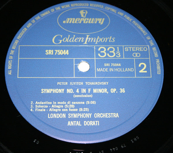 Tchaikovsky*, Antal Dorati Conducting London Symphony Orchestra - Symphony No. 4 In F Minor, Opus 36 - LP