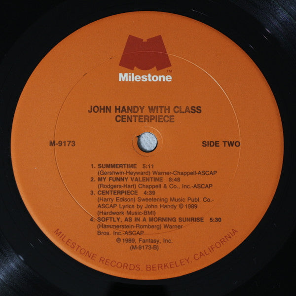 John Handy With Class - Centerpiece - LP
