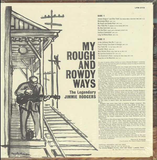 Jimmie Rodgers - My Rough And Rowdy Ways - LP