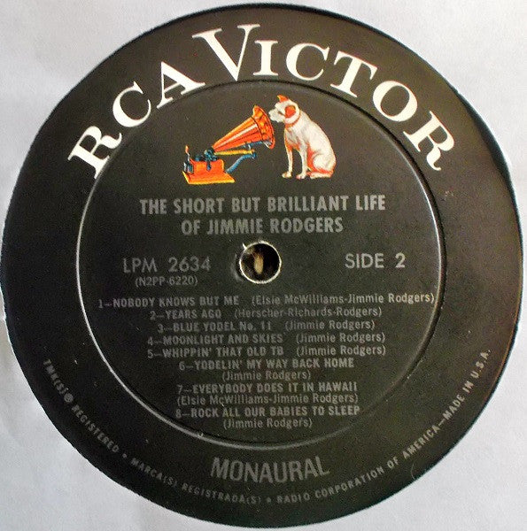 Jimmie Rodgers - The Short But Brilliant Life Of Jimmie Rodgers - LP